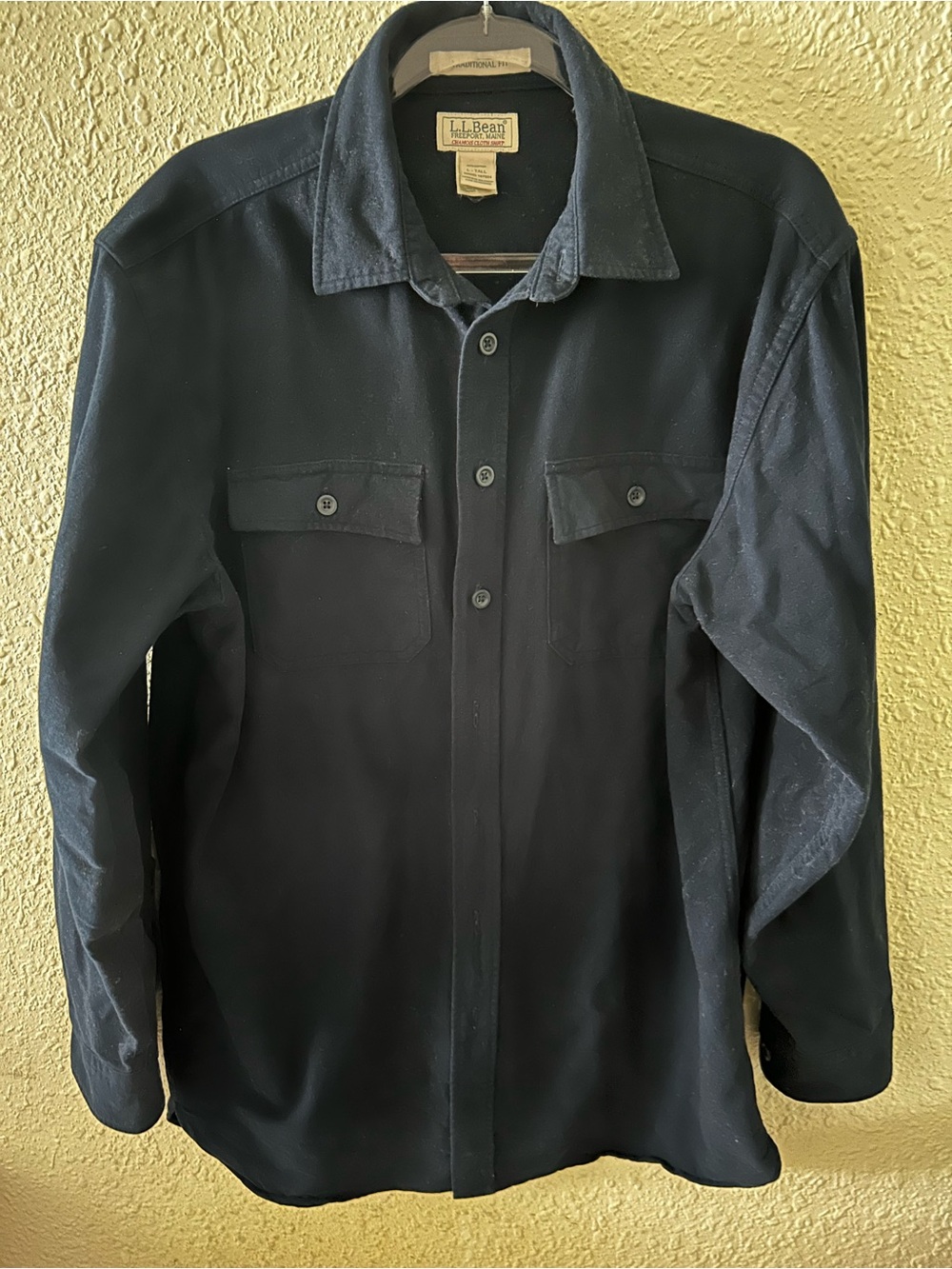 L.L. Bean Men's Dark Navy Button-Up Shirt Jacket